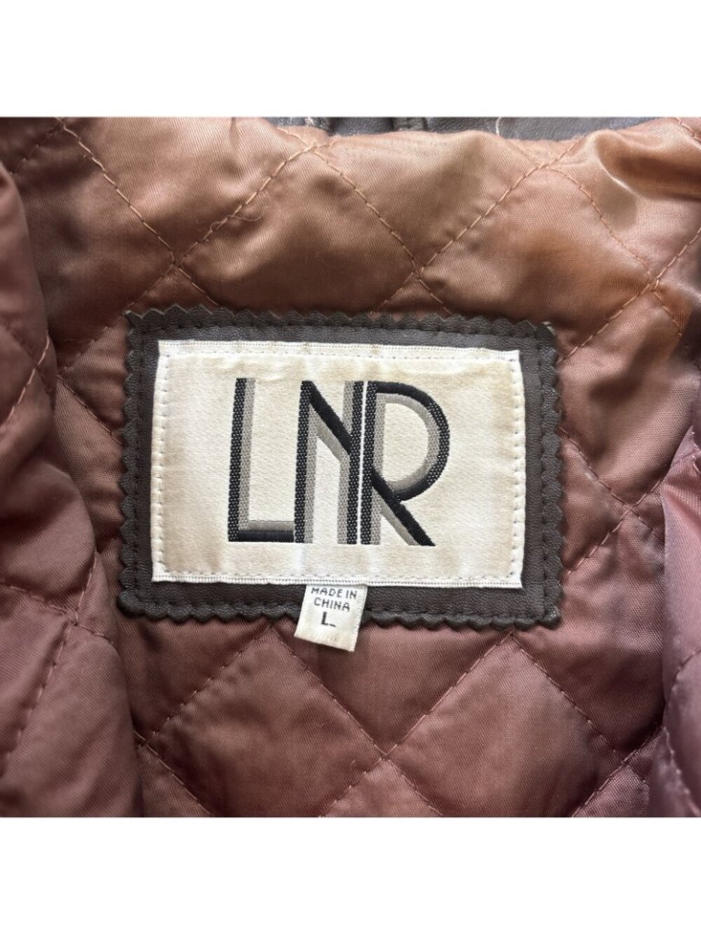 Vintage LNR Soft Glove Leather Zip Bomber Jacket Cuffed Quilted Lining Large - Picture 8 of 10